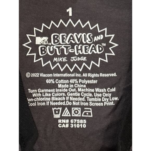 Torrid - Raglan Tank - Cotton Beavis & Butthead Grey & Black Size: 1X(14-16) NWT - Picture 4 of 5